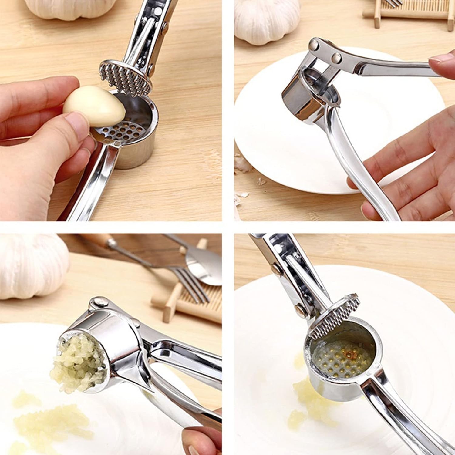 Garlic Press Crusher Kitchen Cooking Vegetables Squeezer Masher Handheld Mincer Tools Kitchen Accessories