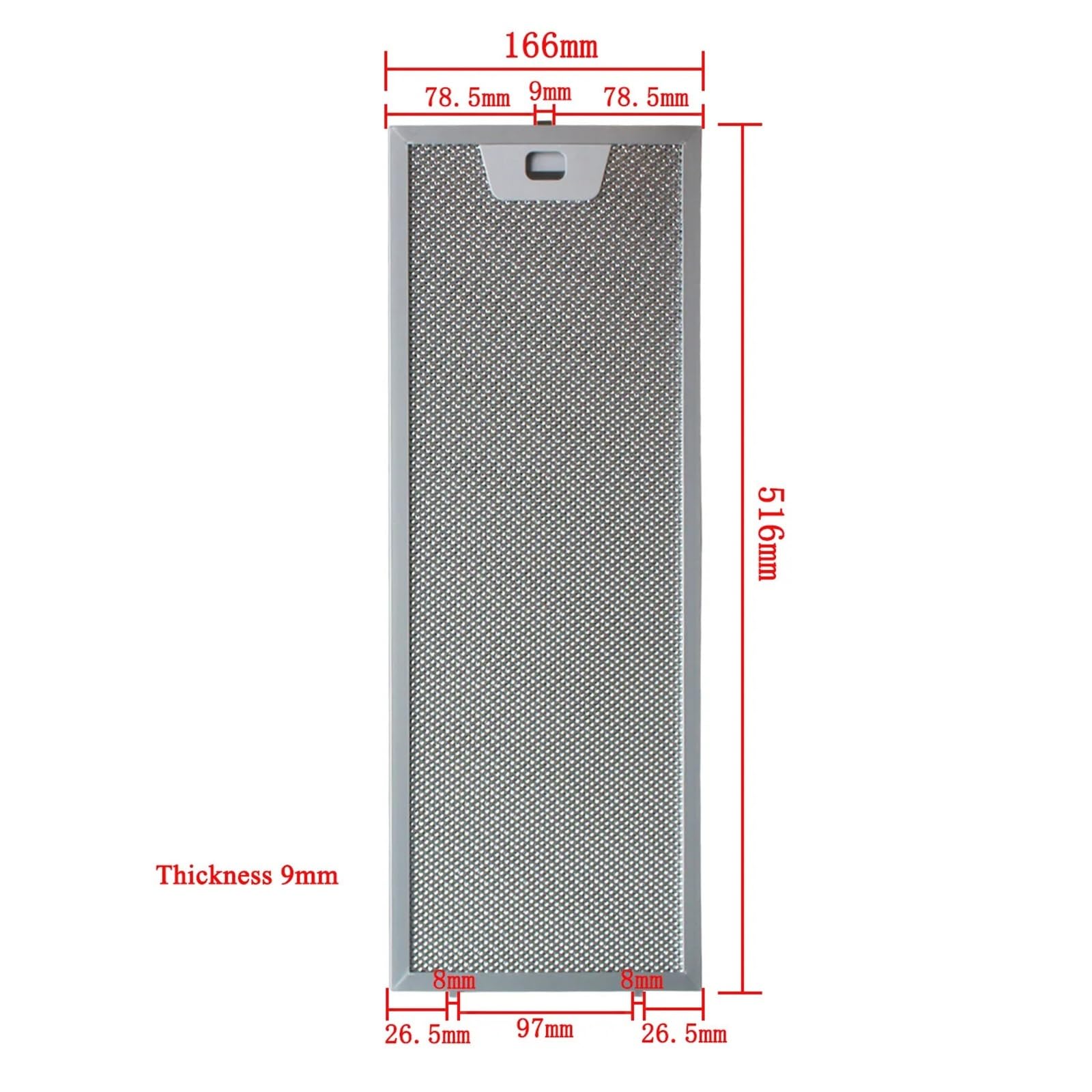 Compatible con 00660222 00660223, juego de filtros de grasa for campana extractora de aluminio 516x166+516x186mm