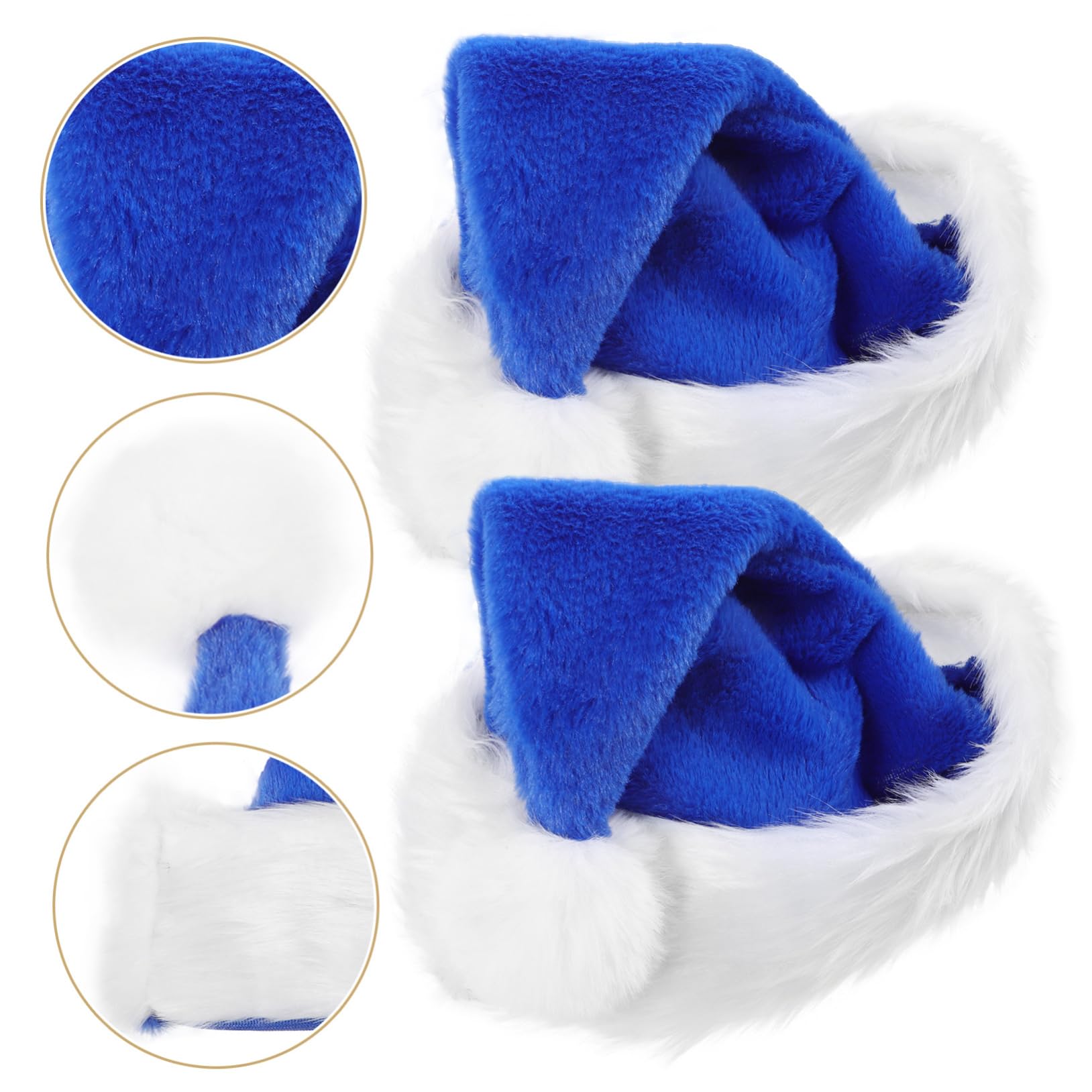 PRETYZOOM 10 Piezas Sombrero De Decoración De Navidad Sombreros De Papá Noel Gorros Navideños Azules Sombreros Para Hombres De Hombre Fiesta De Navidad Adornos De Blue Paño