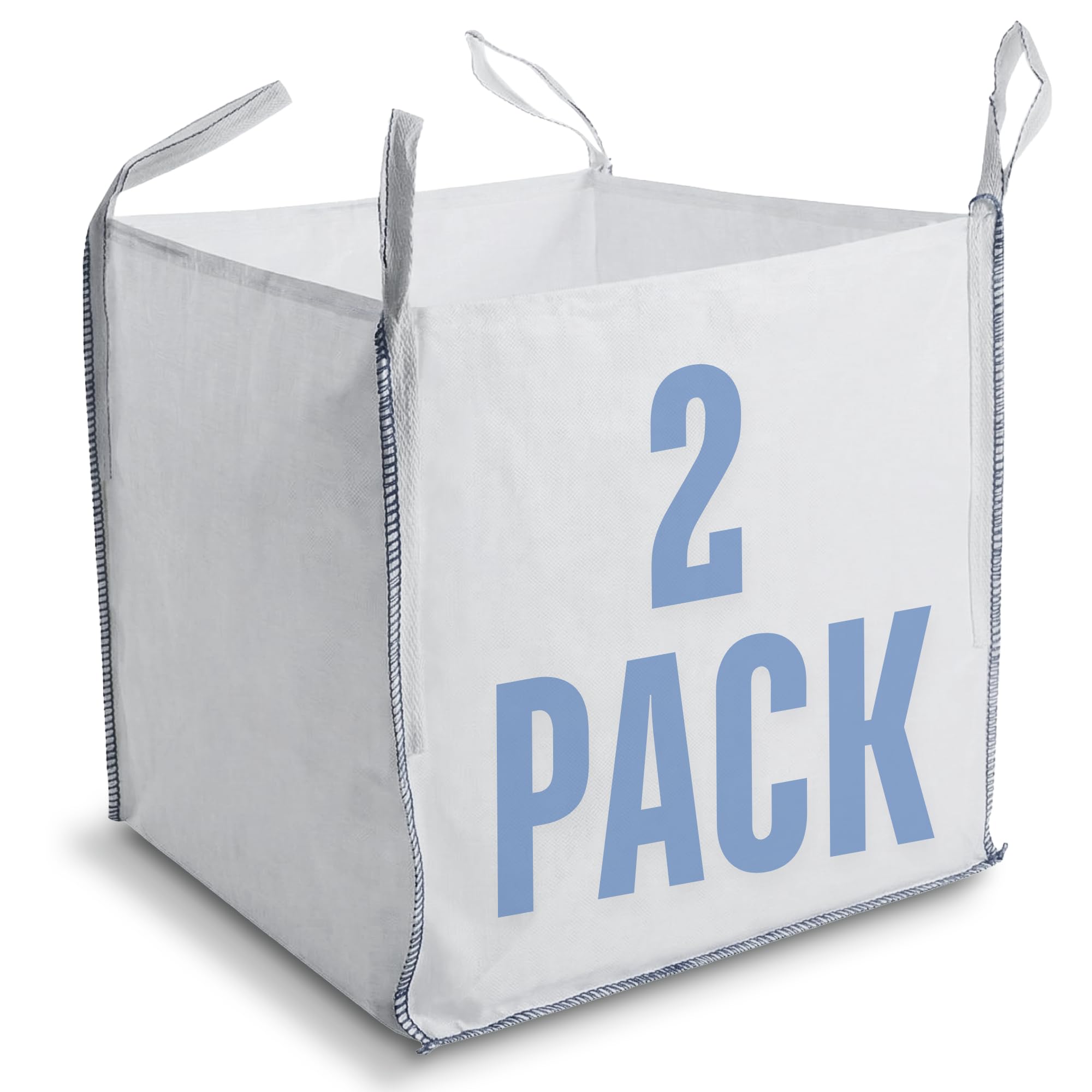 Airtech-UK New FIBC Bulk Bag Builders Garden Waste Heavy Duty Industrial polypropylene Material 1 Tonne TON Jumbo Bags Storage Sack Various Quantity (2)