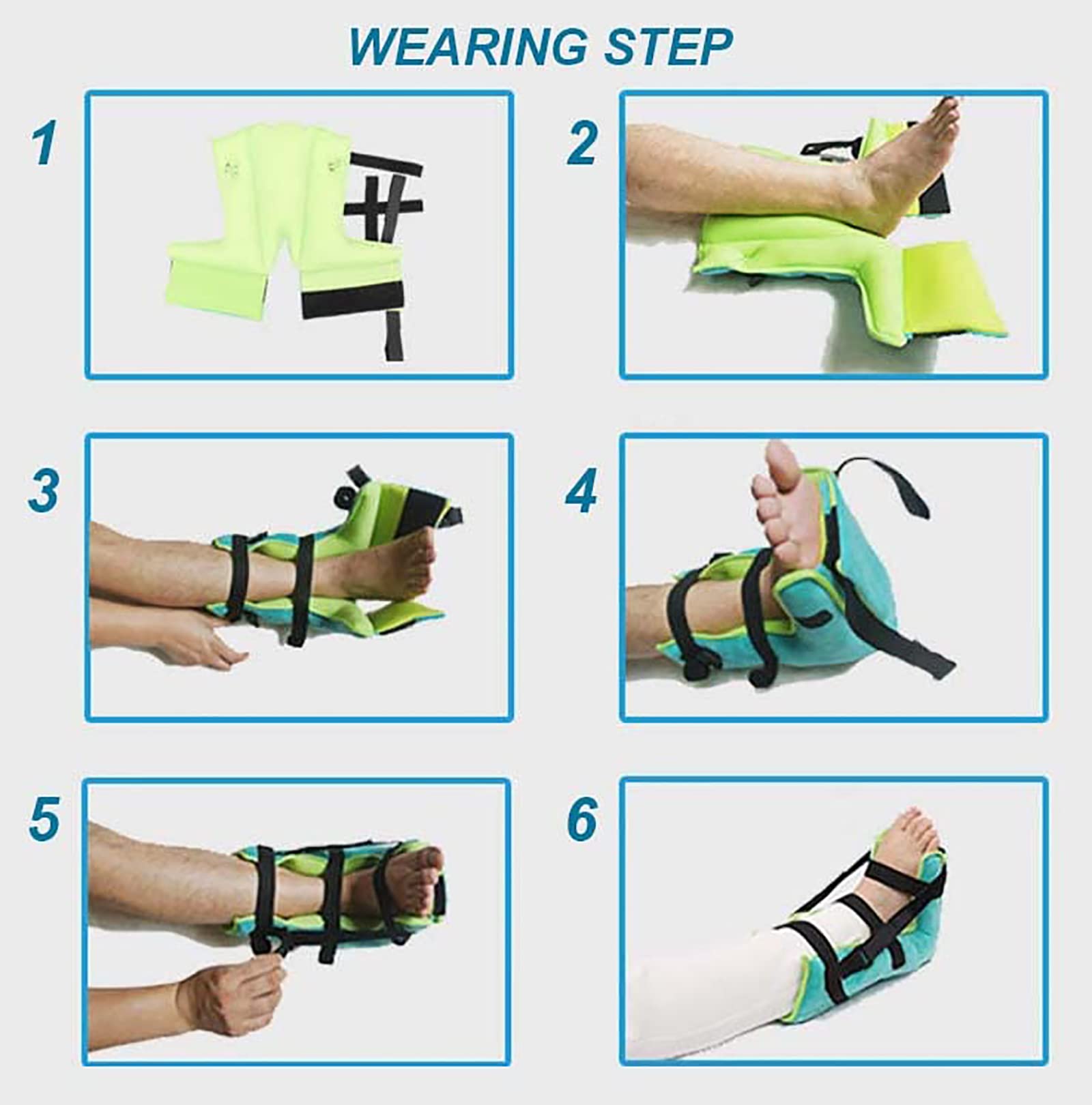 Protector de talón para aliviar la presión, Bota Acolchada para Soporte de elevación del talón y Alivio de llagas en la Cama, Correas Ajustables, cojín médico, Ideal para Personas encamadas