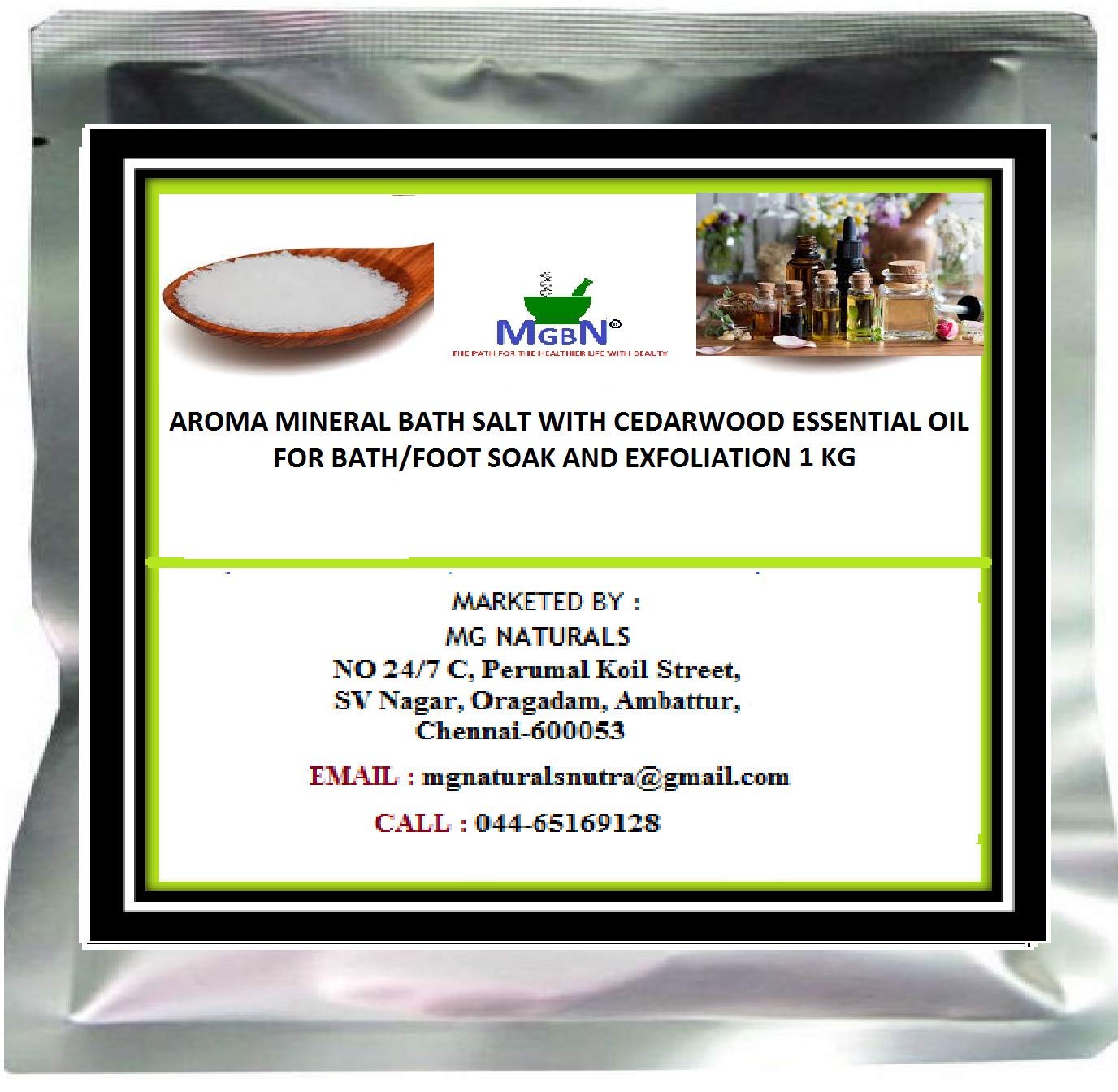 Aroma mineral bath salt with cedarwood essential oil for bath/foot soak and exfoliation 1 kg (Free 1 gm Lavender Powder)-image-45