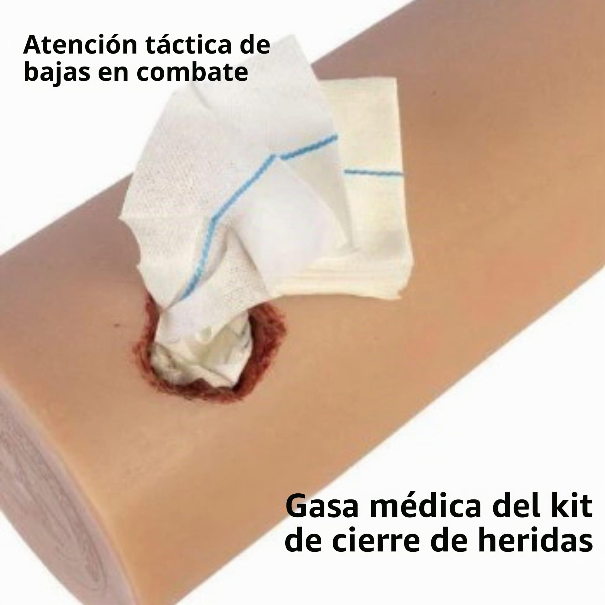 Charter Tactical First Aid Advanced Quick Clotting Combat Gasa - Gasa hemostática flexible para detener el kit de sangrado más rápido, con gasa de coagulación rápida, kit de supervivencia, 7,6 cm x