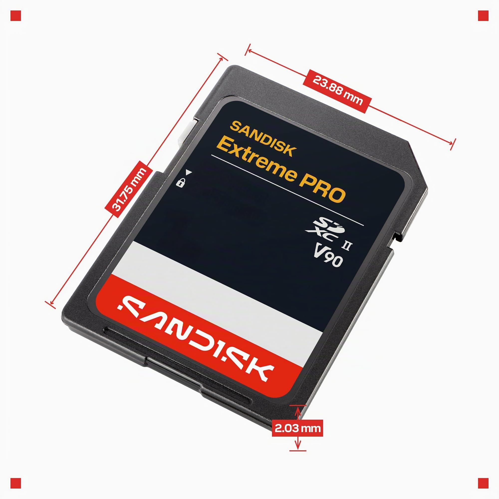 SANDISK Extreme PRO SD UHS-II V90 Scheda 256 GB (velocità di lettura fino a 310 MB/s, velocità di scrittura fino a 304 MB/s, compatibile con fotocamere reflex e mirrorless)
