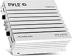Pyle Hydra Marine Amplifier - Upgraded Elite Series 400 Watt 4 Channel Audio Amplifier, Waterproof, 12 volt, Dual MOSFET Power Supply, GAIN Level Controls, RCA Stereo Input & LED Indicator - PLMRA400