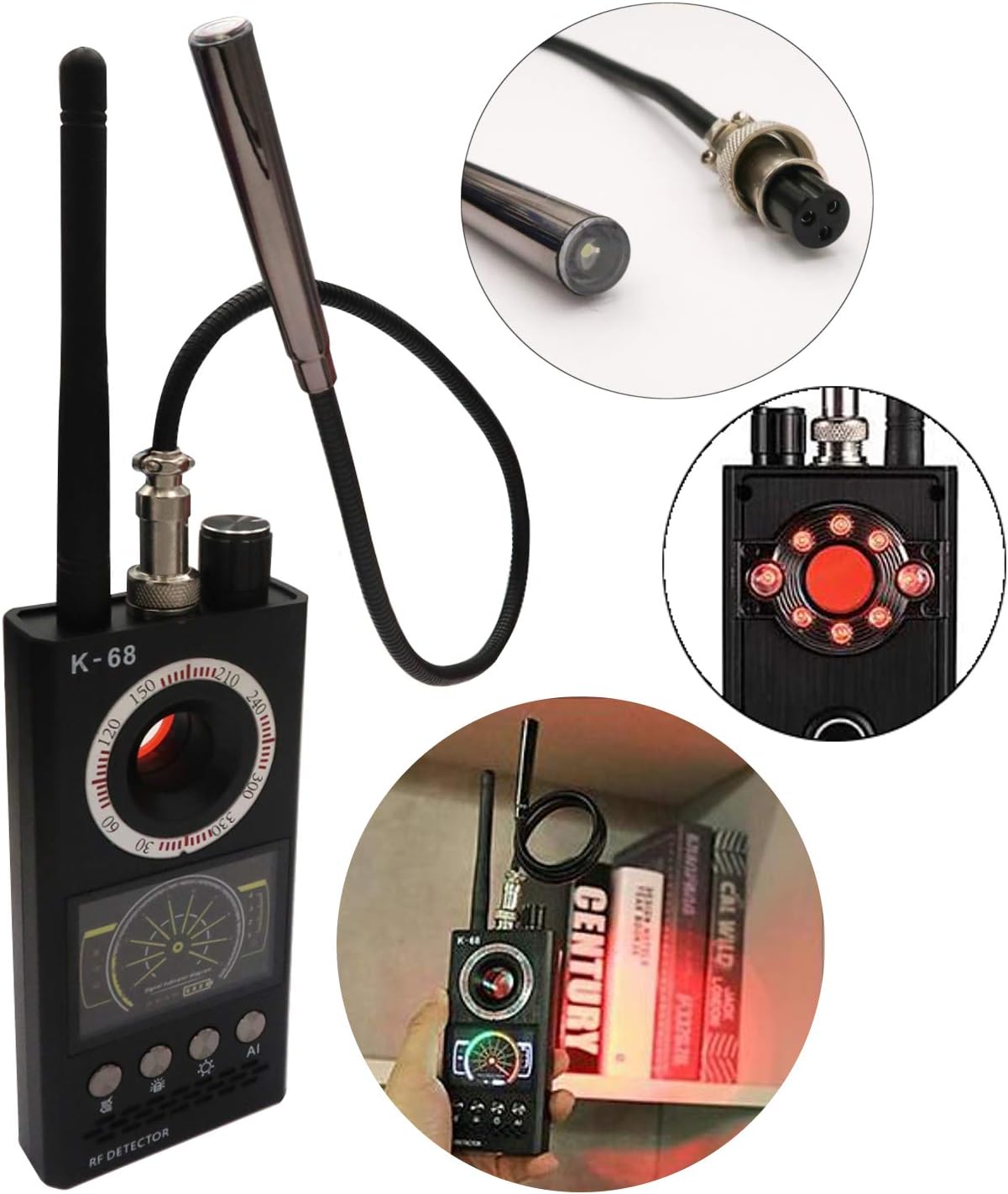 Bеѕt Cуbеr Dеаlѕ 🔥 Mcbazel Surecom K68 Anti Spy Wireless RF Signal Detector Bug Detector Hidden Camera Detector GSM GPS Trackers Detector