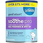 Good Start | Dr. Brown\'s Soothe Pro, Baby Formula Powder, for Sensitive Tummies, Gas, Fussiness and Spit-Up, Infant Formula with Probiotics, DHA, Non-GMO, 30.6 Ounce