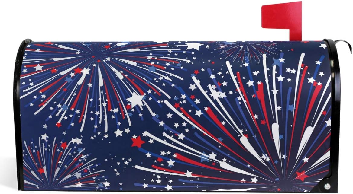 Texas State Flag Mailbox Covers Magnetic Large Post Letter Box Wraps Garden Yard Home Decor Oversize Size 25.5" X 21"
