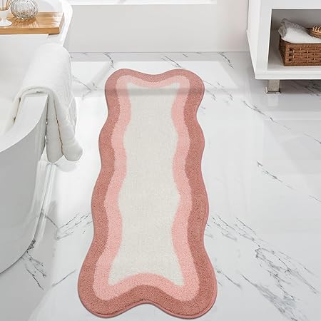 Amazon.com: HAOCOO Bathroom Runner Rugs 18x47 inch, Non-Slip Long ...