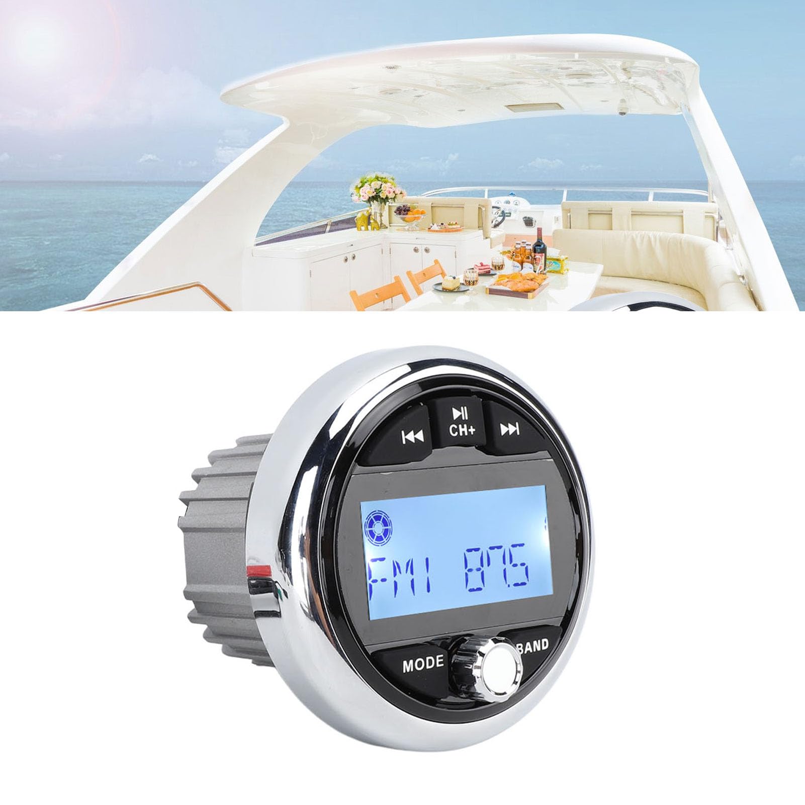 Brilluxa Ricevitore Stereo Marino 12V Impermeabile Boat Stereo Radio System Digital Media Player MP3 Per Yacht RV Engineering Vehicle Ship