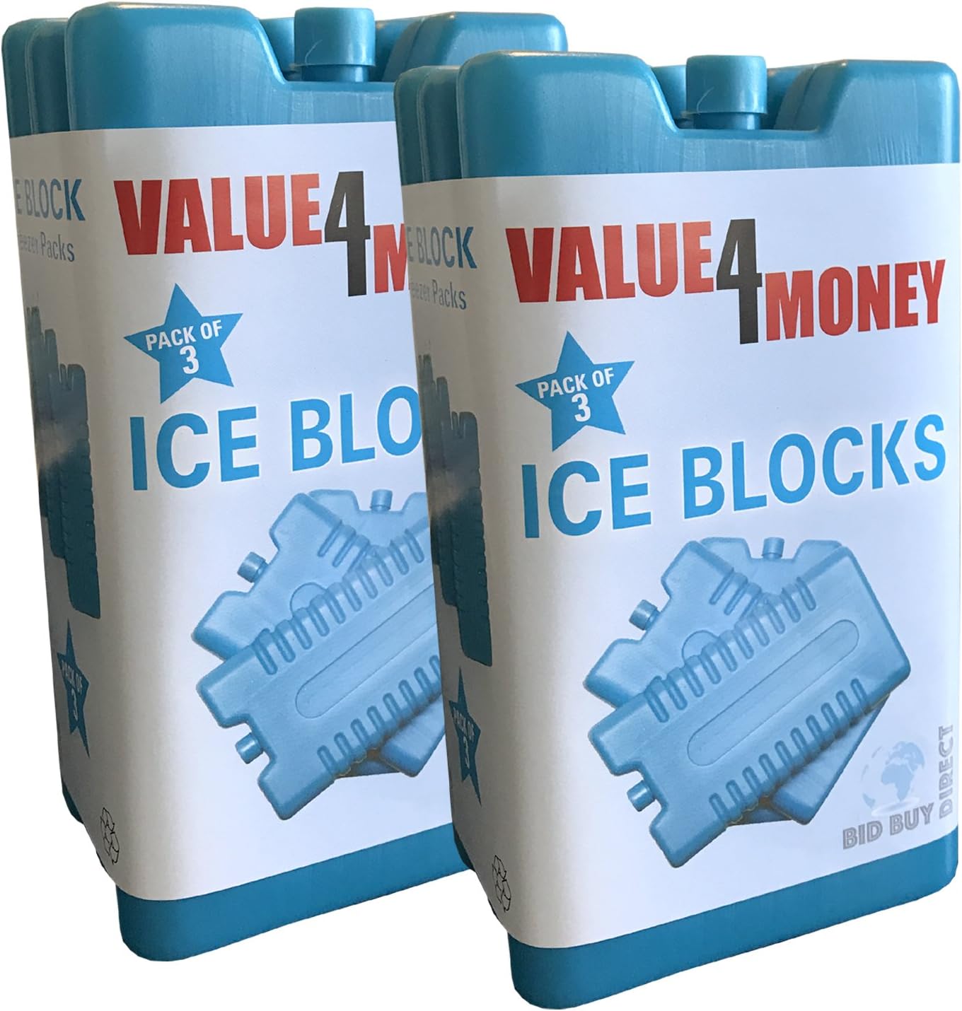 Value 4 Money Freezer Blocks Cools & Keeps Food Fresh 6 pack