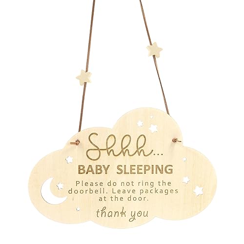 Baby Sleeping Sign for Front Door, Do Not Knock Or