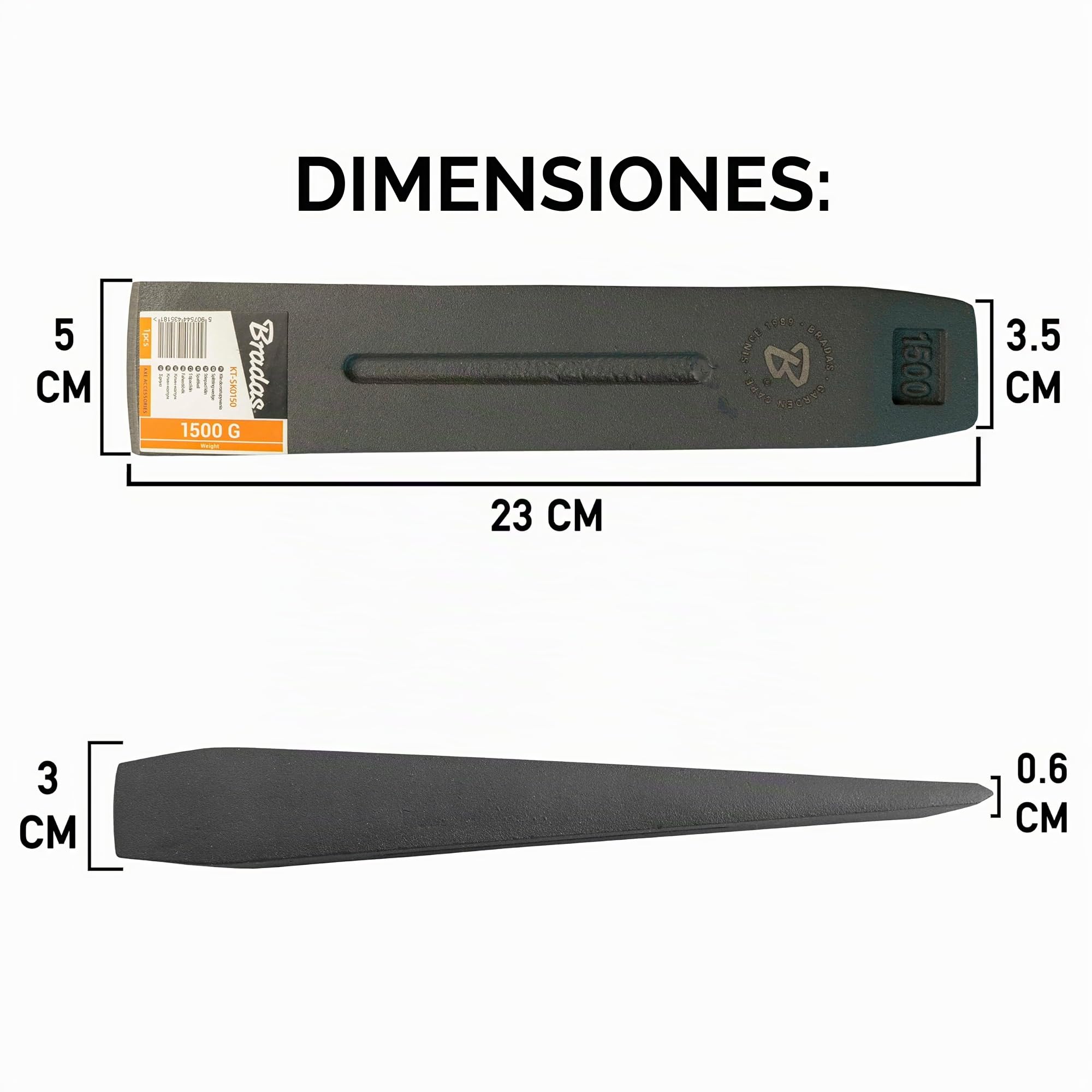 Bradas 5181 - Cuña de Acero (1,5 kg)