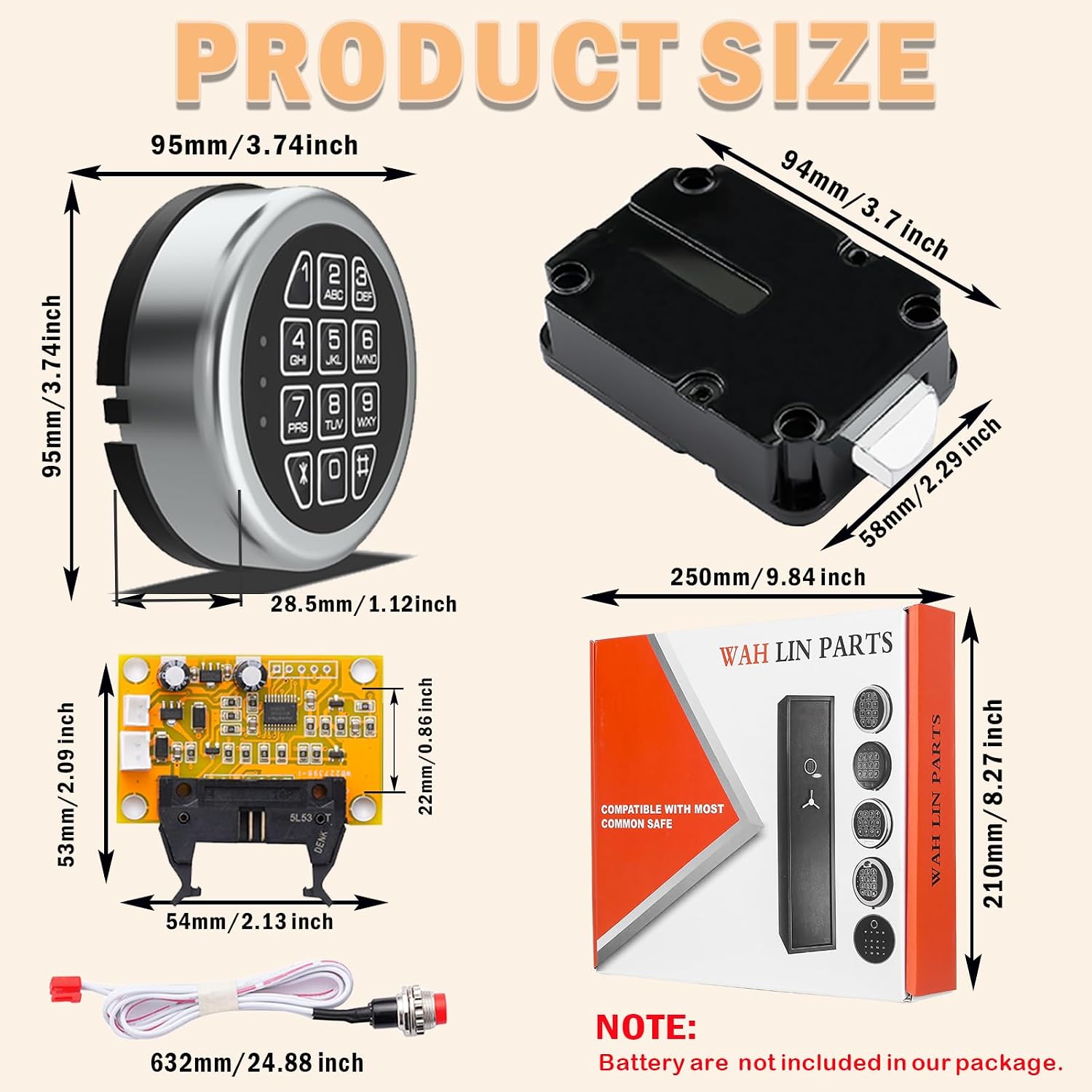 Gun Safe Replacement Lock(Swing Bolt and Solenoid Lock)