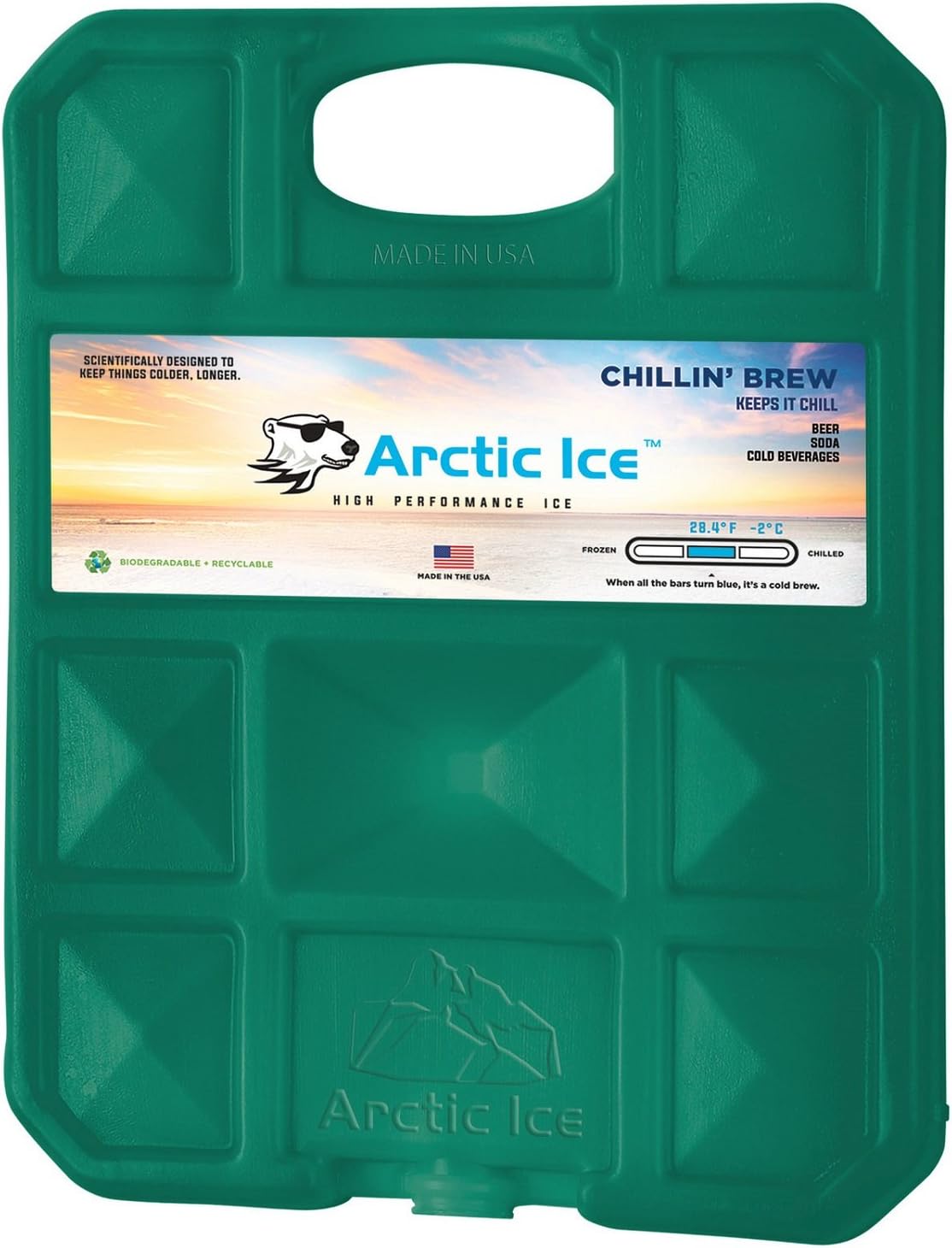 Chillin' Brew 2 Degree P.C.M. Reusable High Performance Ice Chillin' Cradle Color: Hunter Green