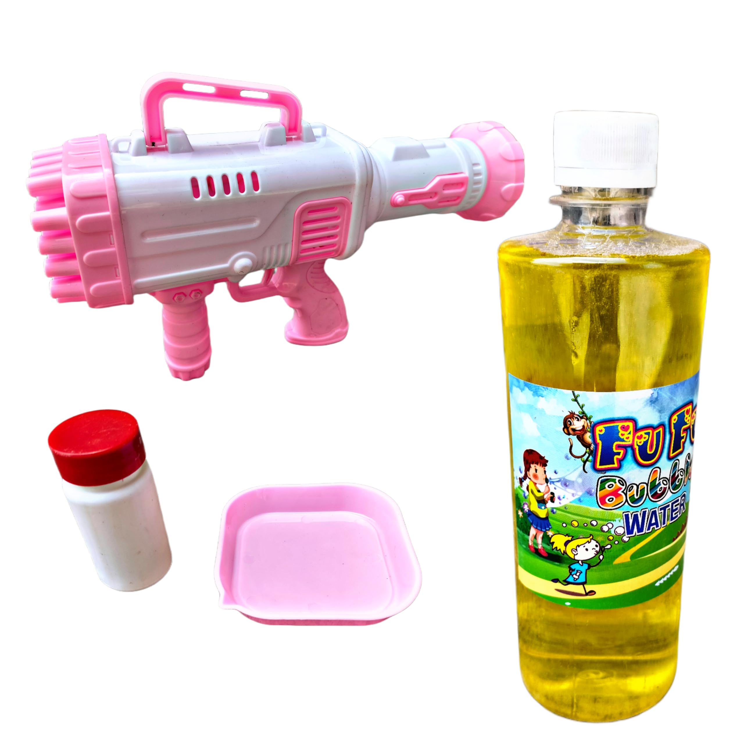 Ruhani 32-Hole Large Electric Bubbles Gun with 500 ml Liquid Bottle/Gatling Bubble Machine Gun Outdoor & Indoor Toys for Kids Boys and Girls I (Bubble Gun for Kids) (Bubble Gun Pink Colour) (B0D3BWFHSN) Amazon Price History, Amazon Price Tracker