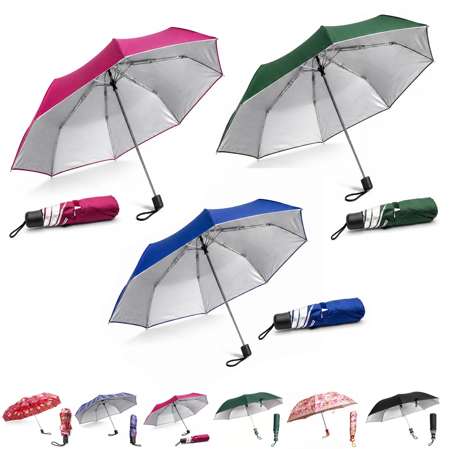 sai praseeda Lightweight Folding Umbrellas for Men & Women | One-Touch Auto Open & Close | Compact Folding Design | Umbrellas for Rain, Sun, Travel, Office & Outdoors-picture-9
