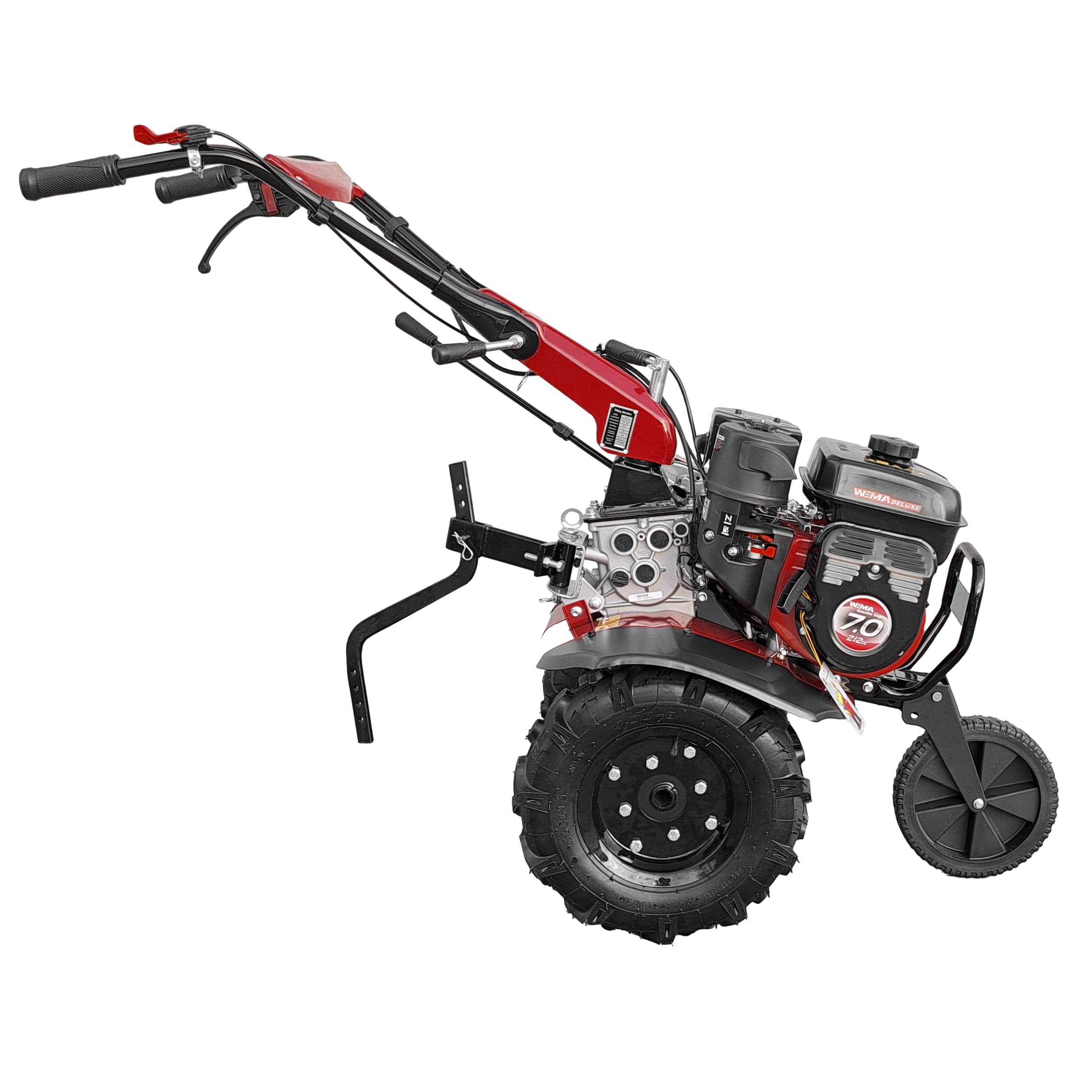 Weima WM500 Deluxe con arado G-2 7 CV 212 CCM ancho de fresado 100 cm marchas 2 avances 1 marcha atrás de gasolina motoazada cultivador jardín jardinería 2 años de garantía