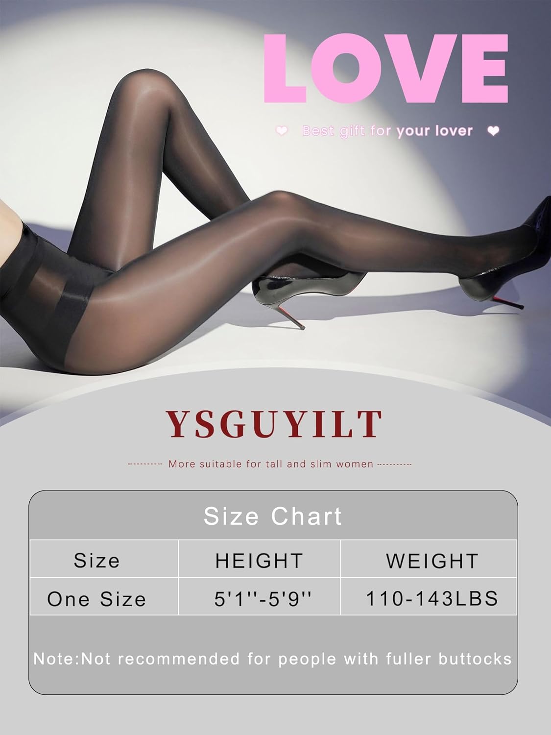 Shiny Pantyhose for Women 8D High Waist Silk Oil Shimmer Sheer Tights Control Top Gloss Stockings - Image 5