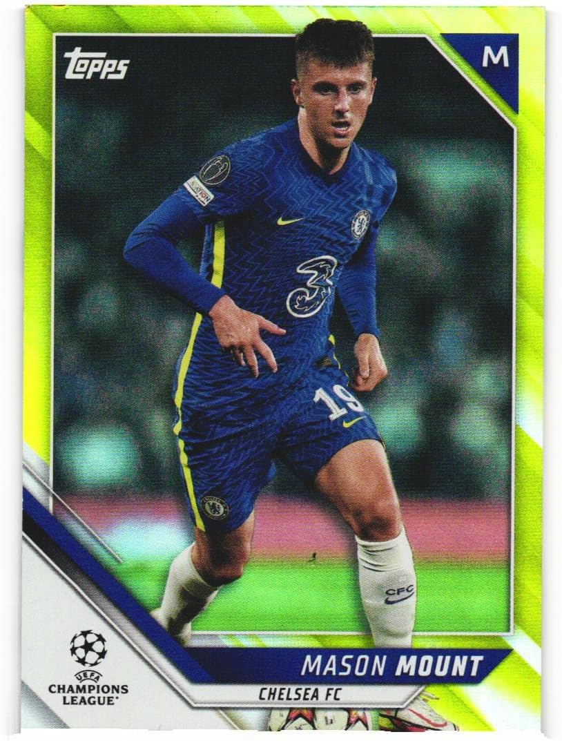 MASON MOUNT 2021-22 Topps UEFA Champions League Soccer YELLOW FOIL PARALLEL #139 Card #078 of only 250 Made! Chelsea FC England