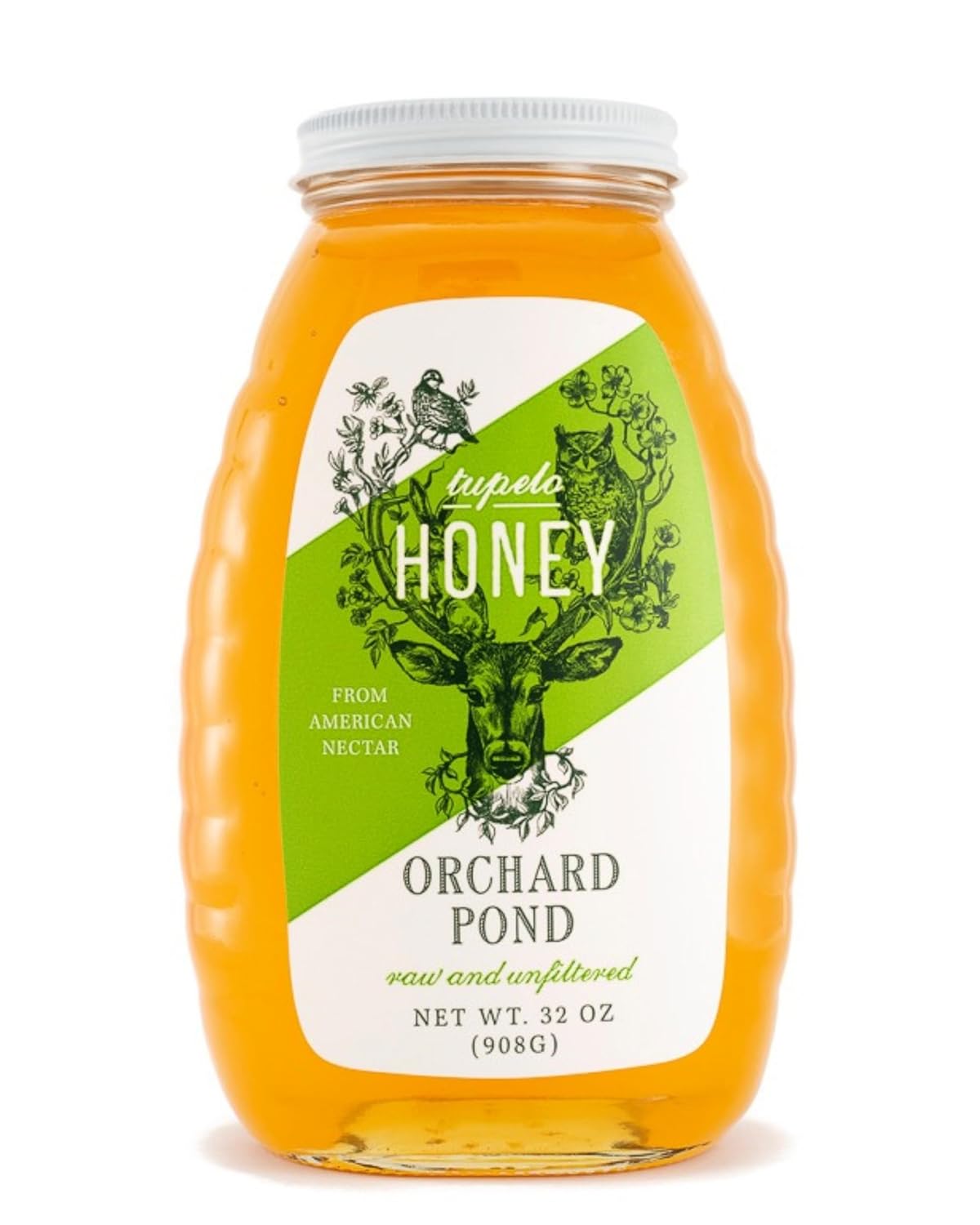 Orchard Pond Tupelo Honey - Rare Harvest from White Ogeechee Tupelo Trees, Handcrafted in North Florida, 100% Pure & Unheated, 32 Ounces