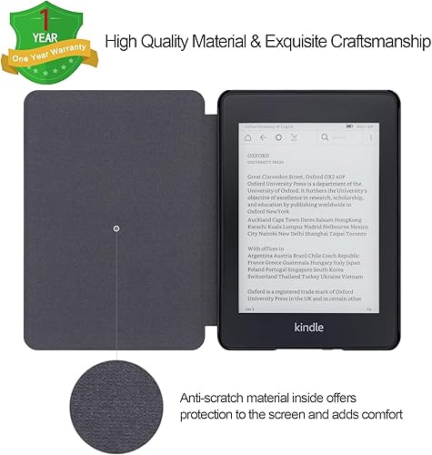 Miniatura 6 de WALNEW Funda para Kindle Paperwhite de 10 generación-2018, funda delgada de piel sintética, funda inteligente de encendido y apagado automático,