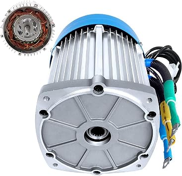 1500W / 2200W / 3000W Electric Brushless Motor Tricycle Motor 60V / 72V Brushless DC Motor with Permanent Magnet Pure Copper Coil for Electric Tricycle Four-Wheeler