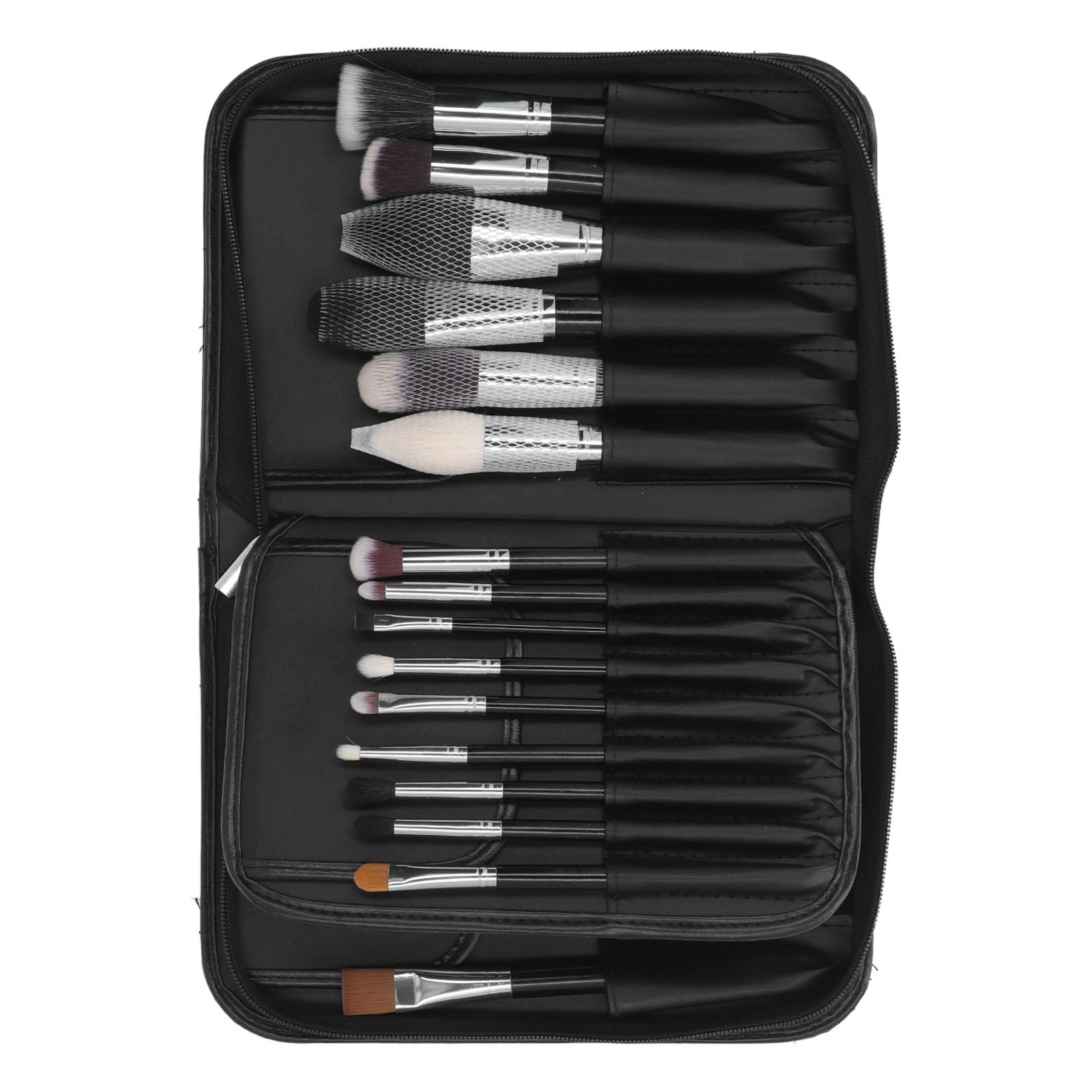 Pongnas 29-teiliges Professionelles Make-up-Pinsel-Set, Kosmetikpinsel, Make-up-Werkzeuge, Premium-Ziegenhaar-Holzgriff mit Faltbarer Aufbewahrungstasche für Reise-Party-