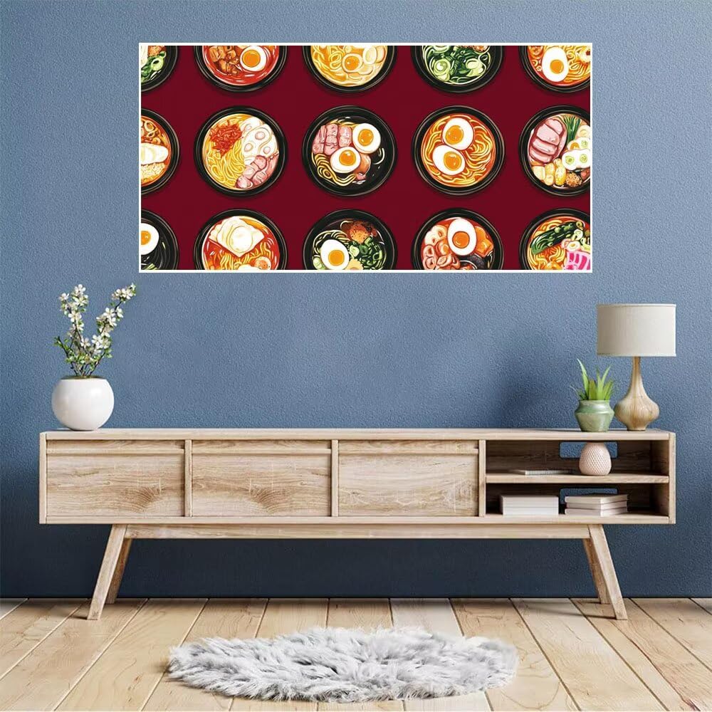 Herbstdeko Diamond Painting Nudeln Kinder Kits, Diamant Painting Bilder, Diamond Painting Erwachsene Nahrung Full Drill Bastelset, Geschenke MäDchen 7 8 9 10 11 Jahre, Halloween Deko 80x120cm g-600