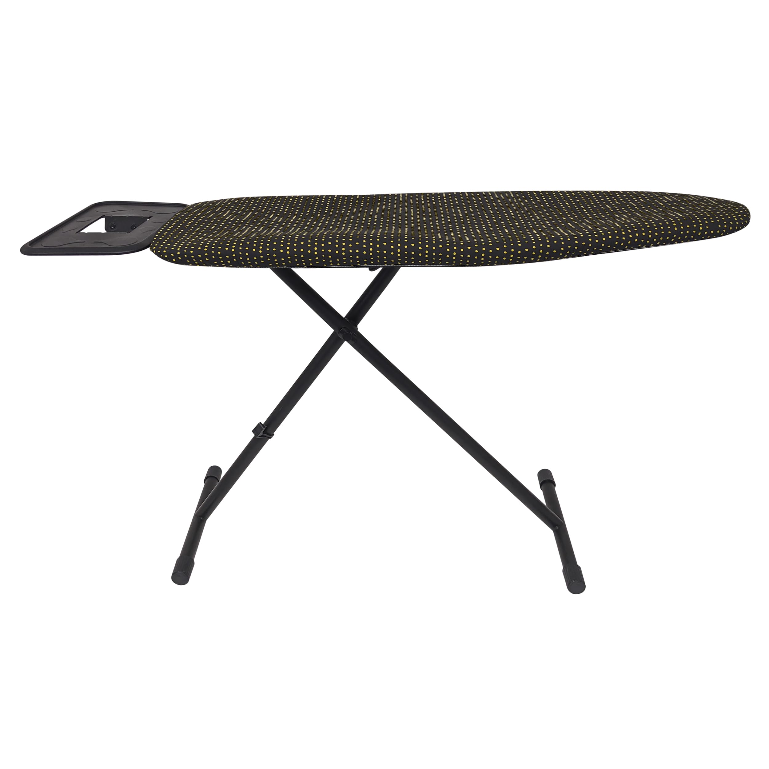 MSV - Table à Repasser Spécial Central Vapeur - Hauteur Ajustable - 132x46 cm - Pliante - Repose-Fer en Forme de H - Pieds Antidérapants - Couleur Noir