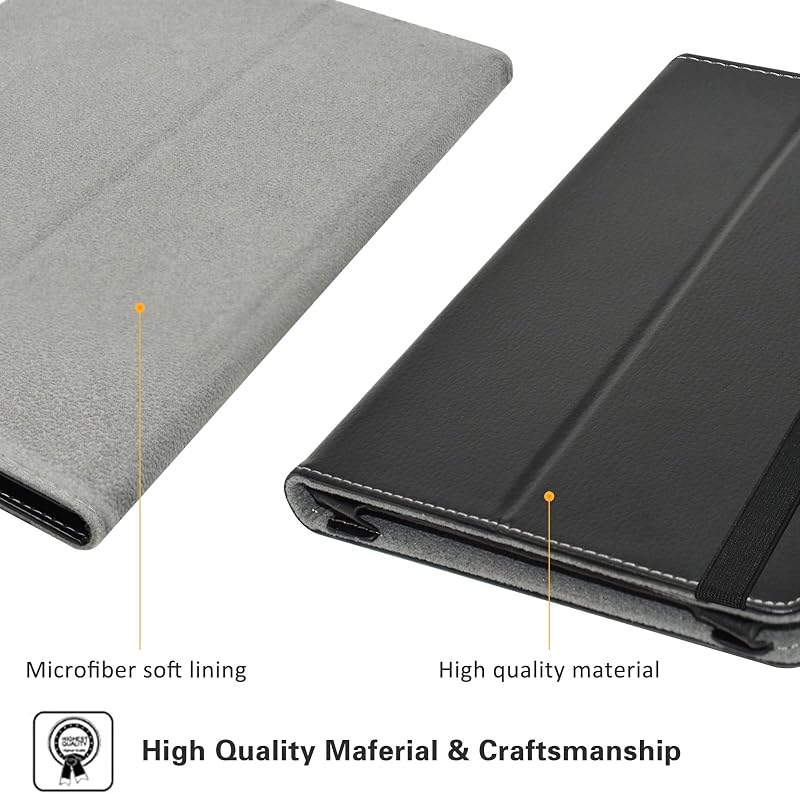 MAMA MOUTH Lenovo Tab M8 4th Gen Védőtok - Minőségi PU Bőr Tablet Tok 8 Colos TB300FU Modellhez, Fekete (Nem Kompatibilis 2nd/3rd Gen)