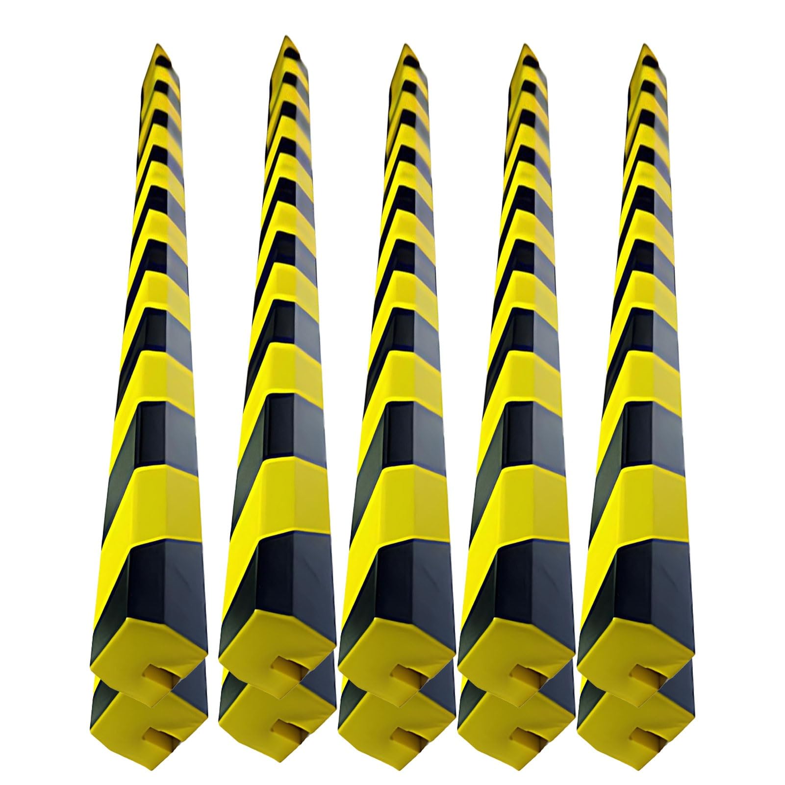 Protectores De Bordes De Espuma De 39", Protectores De Esquinas Autoadhesivos con Rayas Amarillas Y Negras, Protectores De Bordes De Seguridad para Paredes, Garajes Y Almacenes(Square U-Shaped,10PCS)