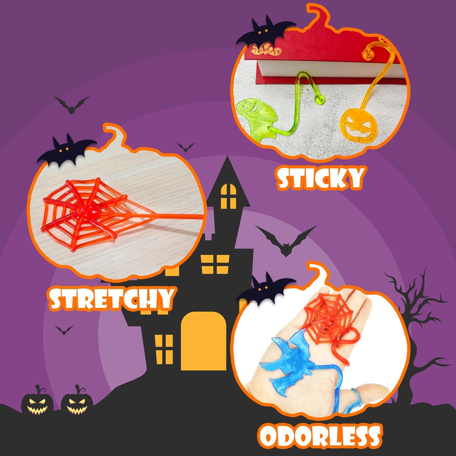 60 PCS Halloween Sticky Hands Toys Gifts Bulk for Toddlers,Halloween Party Favors Treats for Kids,Boo Basket Pinata Goody Bag Stuffers Fillers,School Classroom Prizes Trinkets handouts for Students - Image 5