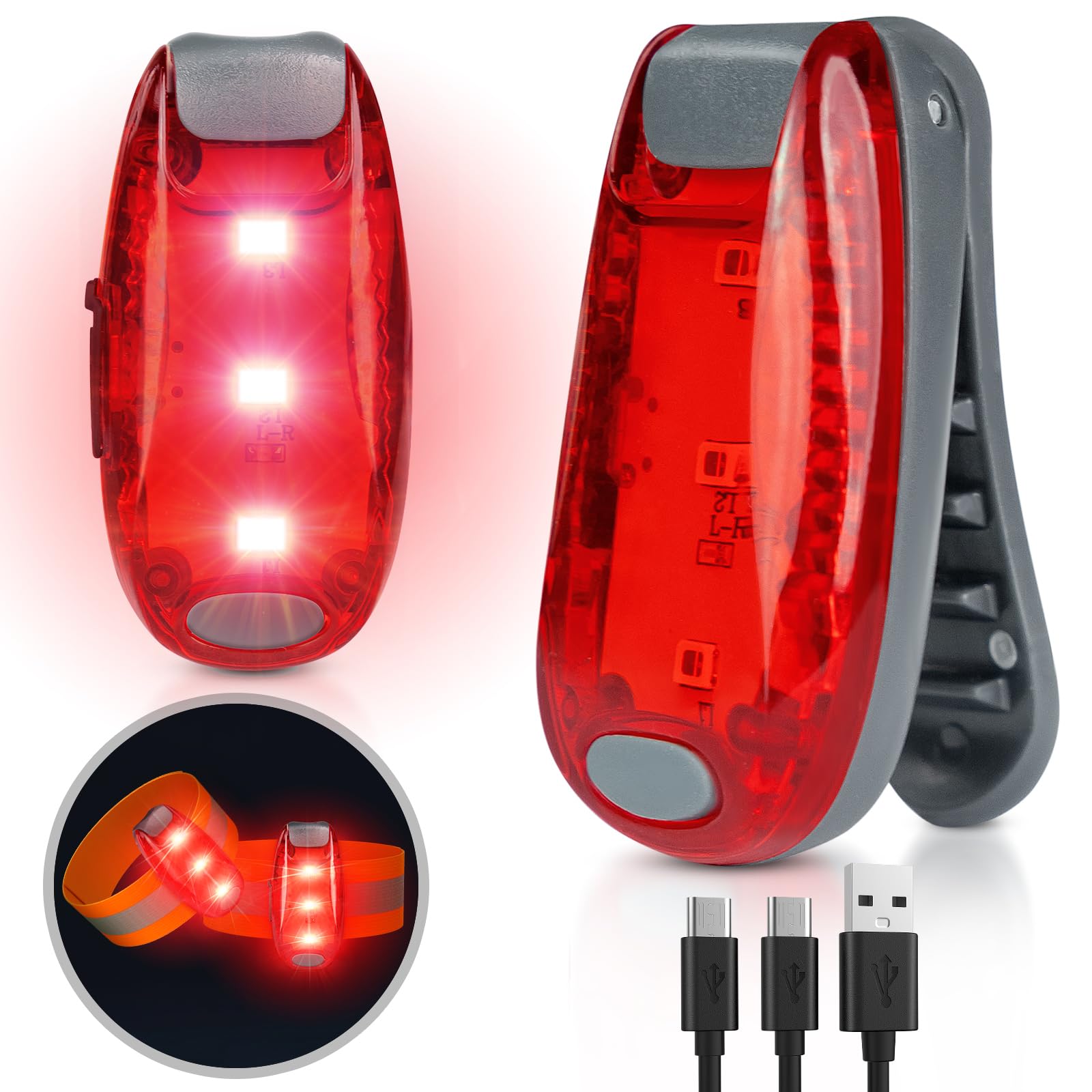 Flashing Light School Bag, School Bag Light, Children's Light School Bag with Clip, USB-C Charging LED Pendant, LED Lights for School Bag, LED Flashing Light Safety Light-image-13