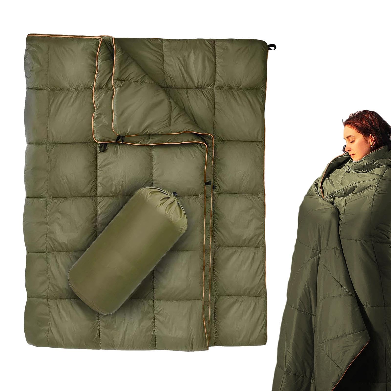 Couverture de camping en duvet - Couette douce et légère pour | toutes les saisons, couette en duvet imperméable, couverture d'extérieur pliable pour l'extérieur, les voyages, la randonnée