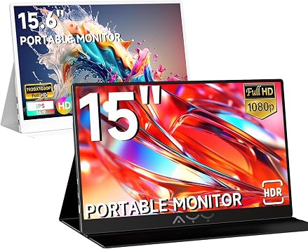 AYY 15inch &15.6inch White Portable montior