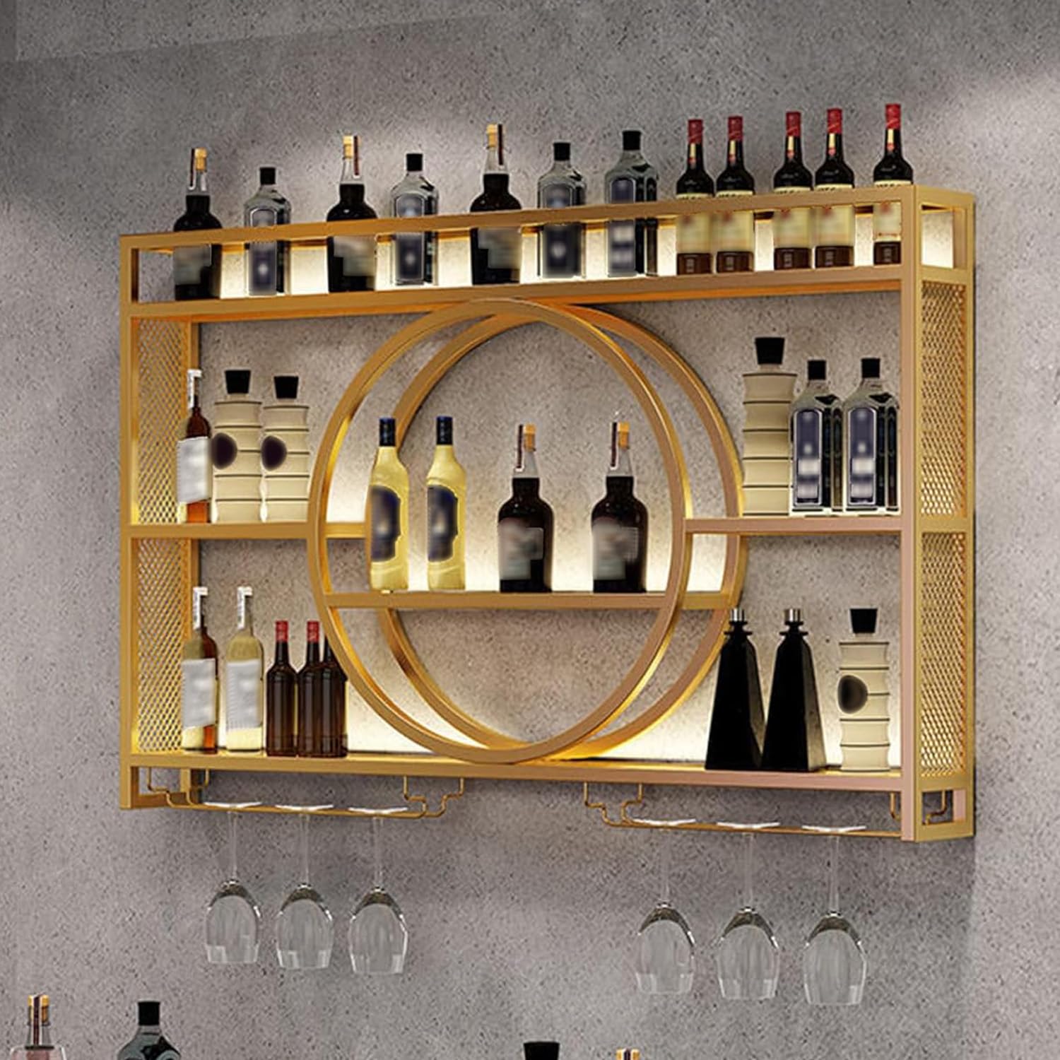Casier à vin de bar mince pour cuisine avec espace réfrigérateur intégré