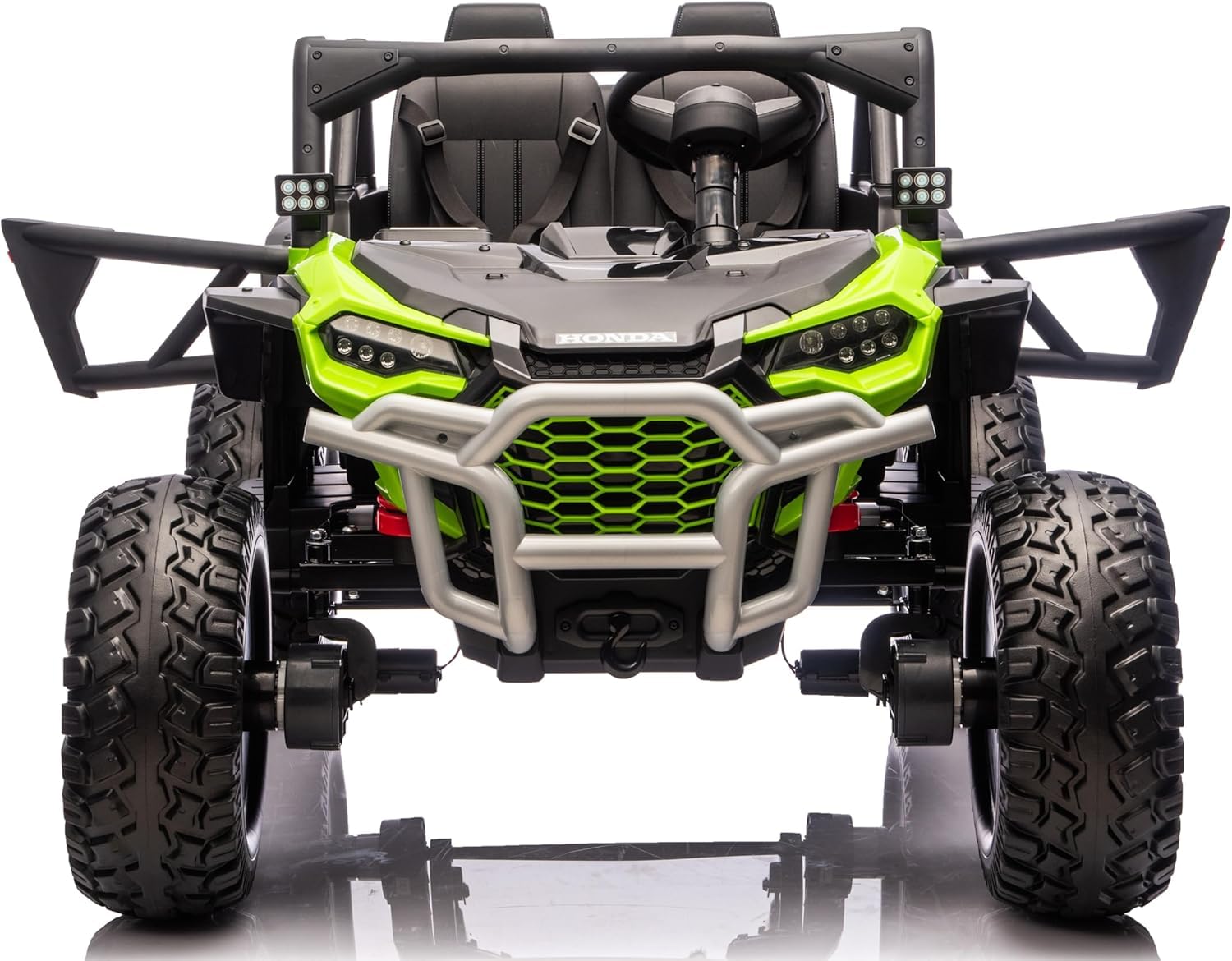 Macchina Elettrica 4x4 Motori 24V Maxi Buggy Honda Talon Fuoristrada 2 Posti per Bambini Ruote in Gomma Cinture a 3 Punti Telecomando Bluetooth fino a 60kg