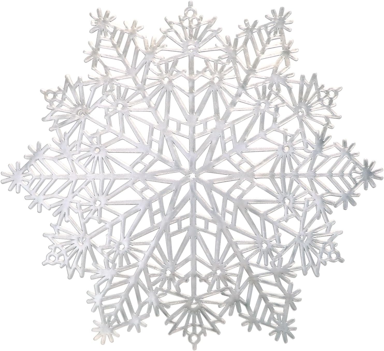 FemGe Christmas Round Silver Placemats of 4 for Dining Table Mats Set