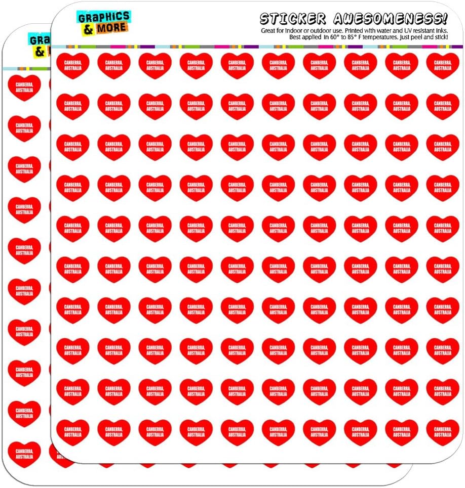 Graphics and More I Love Heart Canberra Australia Planner