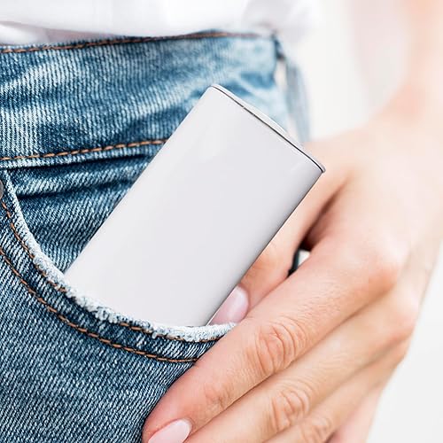 Miniatura 6 de 10 recipientes de metal rectangulares vacíos con bisagras para chicles, caramelos, menta, fácil apertura, color blanco