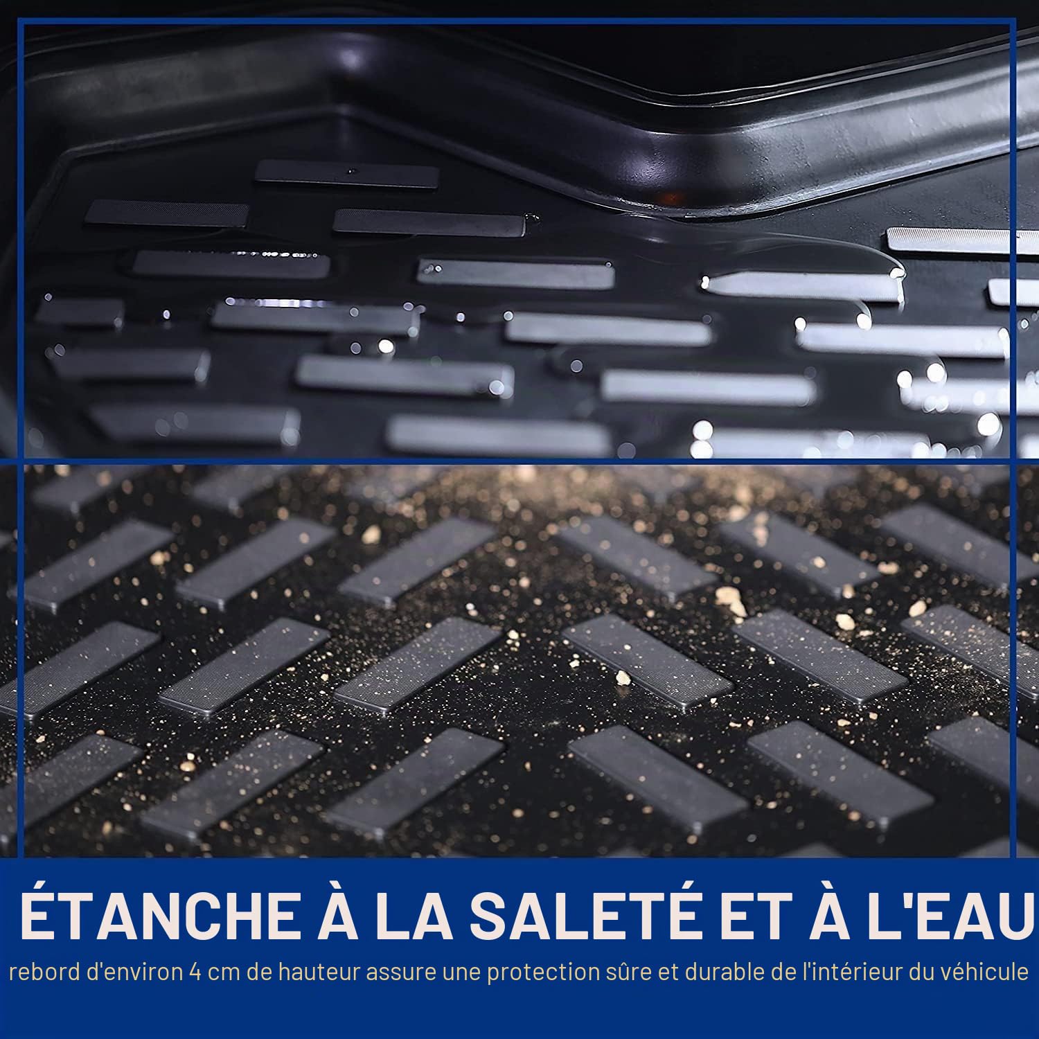 ELMASLINE Tapis Voiture en caoutchouc 3D, Accessoire Voiture Interieur pour Cupra Terra à partir de 2025 | Accessoires de tapis de sol