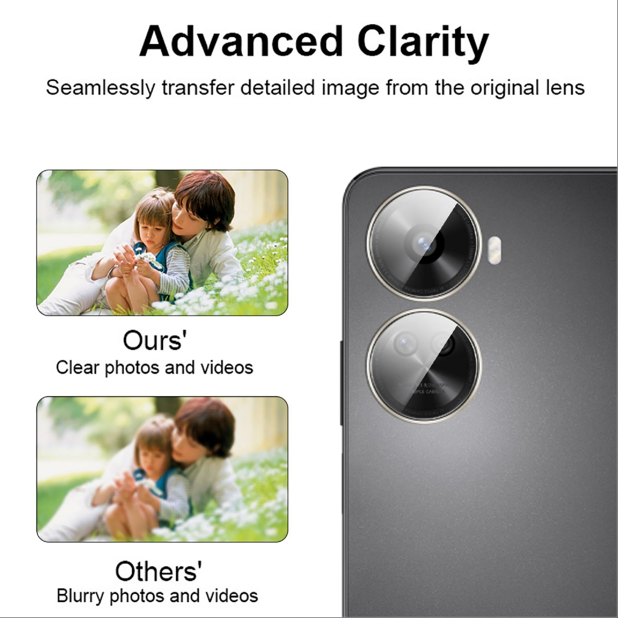 GIOPUEY [Super Delgado 4 Pack Protector De Lente De Cámara Compatible Con Huawei Nova 11i, HD Vidrio Templado [Dureza Alta Grado 9H], Protector De Cámara Para Huawei Nova 11i