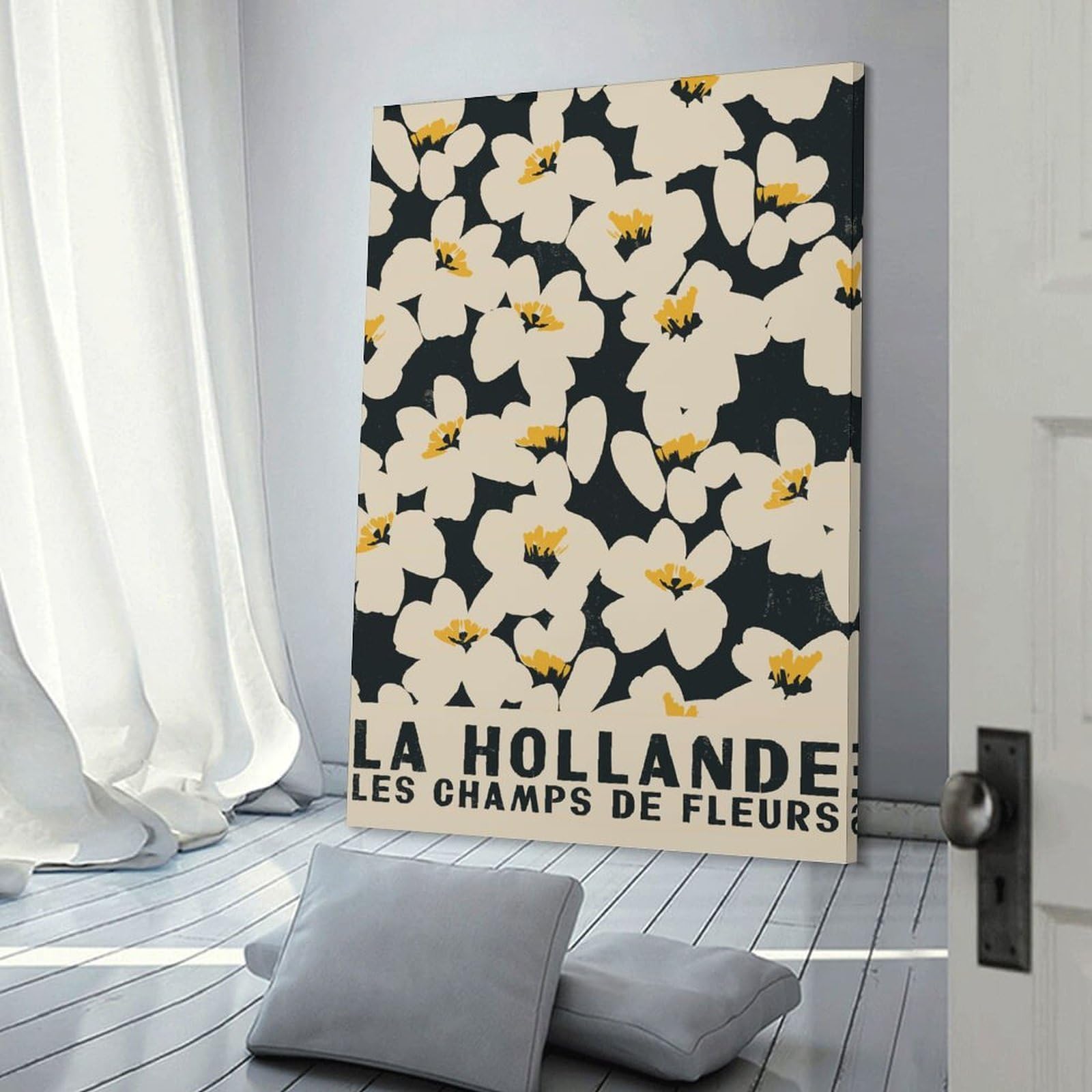 Junmoney Canvas Wall Decor Flower Market Holland, 12x18inch(30x45cm), for Gallery Wall Layouts in Home Or Office, Home Wall Art for Statement Displays