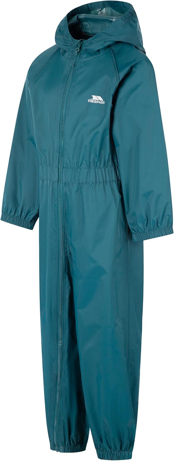 Button Kids Waterproof Windproof Breathable Rain Suit for Children