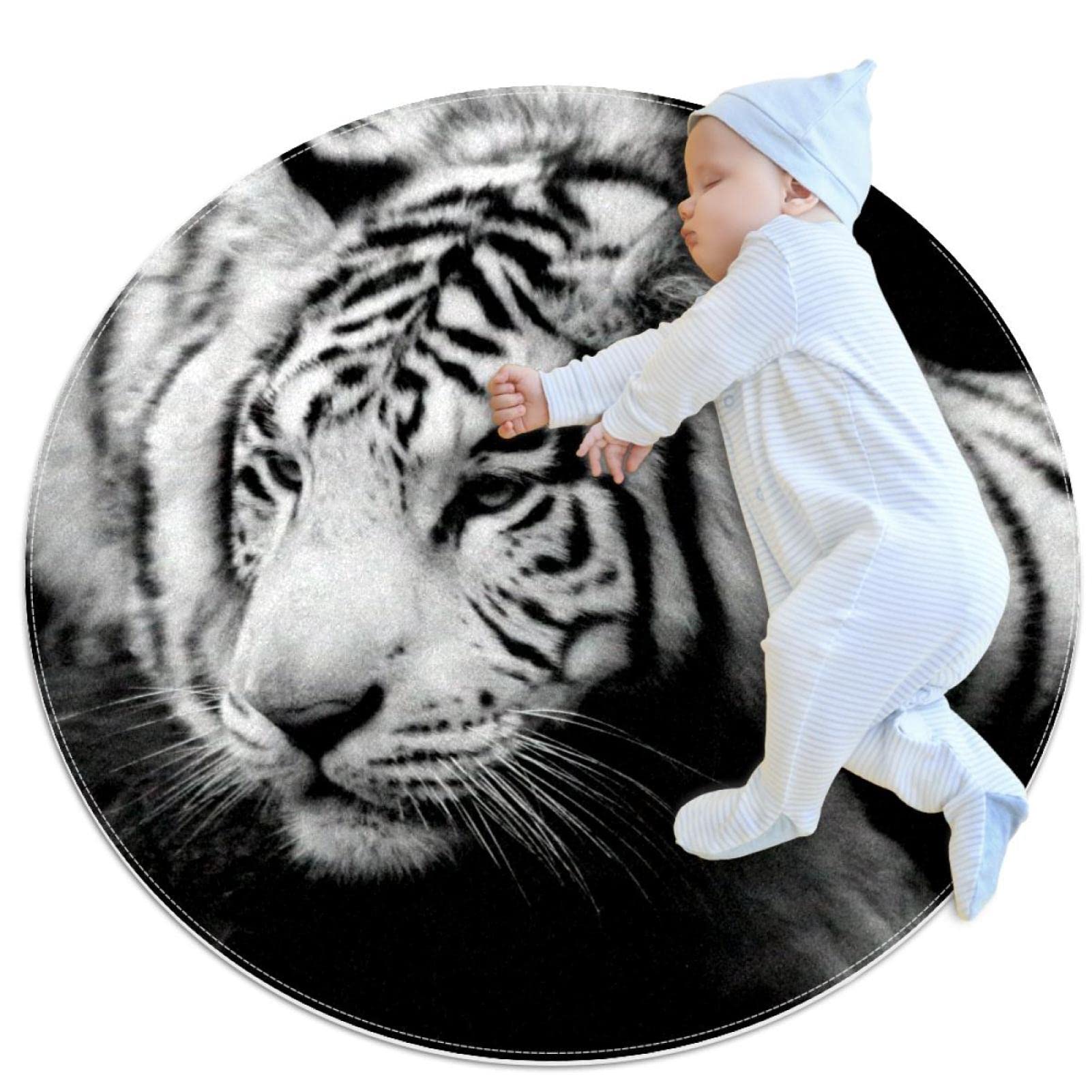 Tapis tigre de jeu pour enfants JDEZ anti-sol froid 80cm