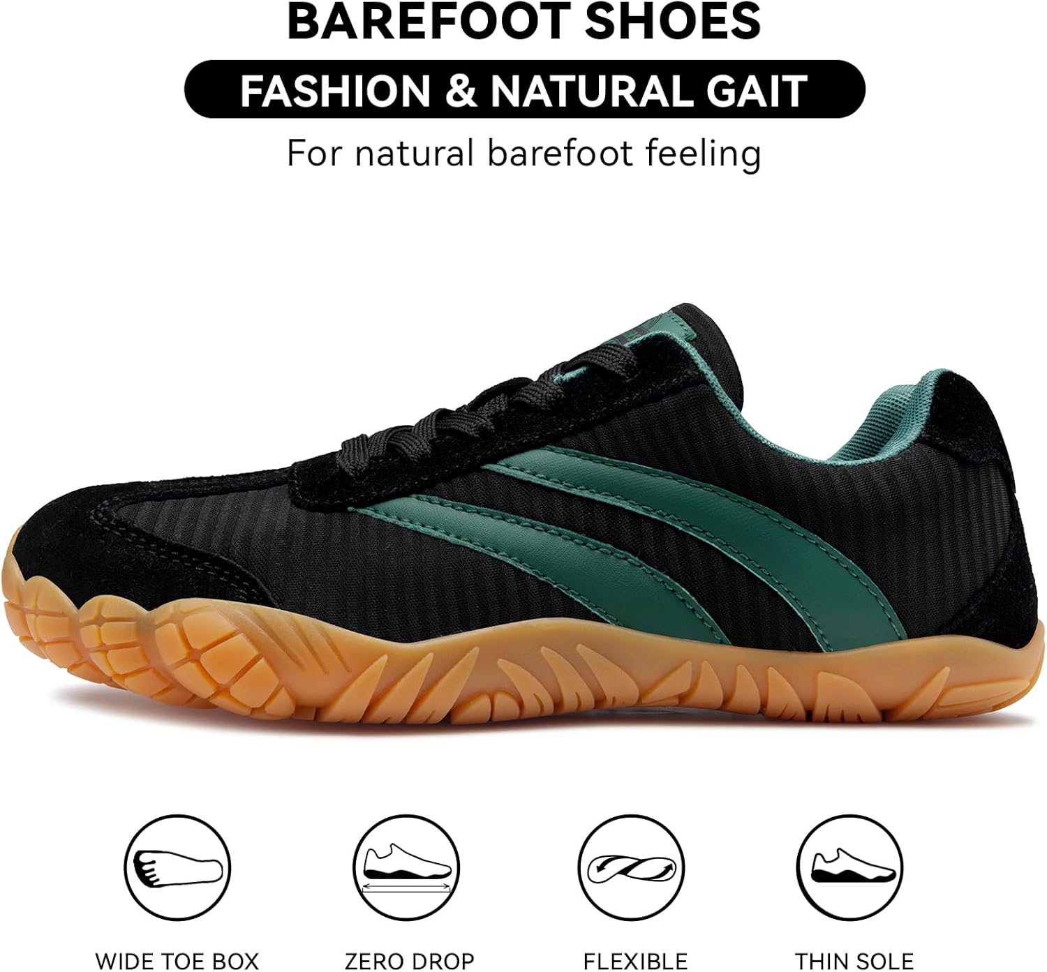 Barefoot Shoes Women Men - Wide Toe Box Sneakers Women Casual Tennis Shoe | Zero Drop Minimalist Trainers Hiking Walking Shoes | Lightweight Breathable Non-Slip Comfortable Fashion Sneakers Footwear