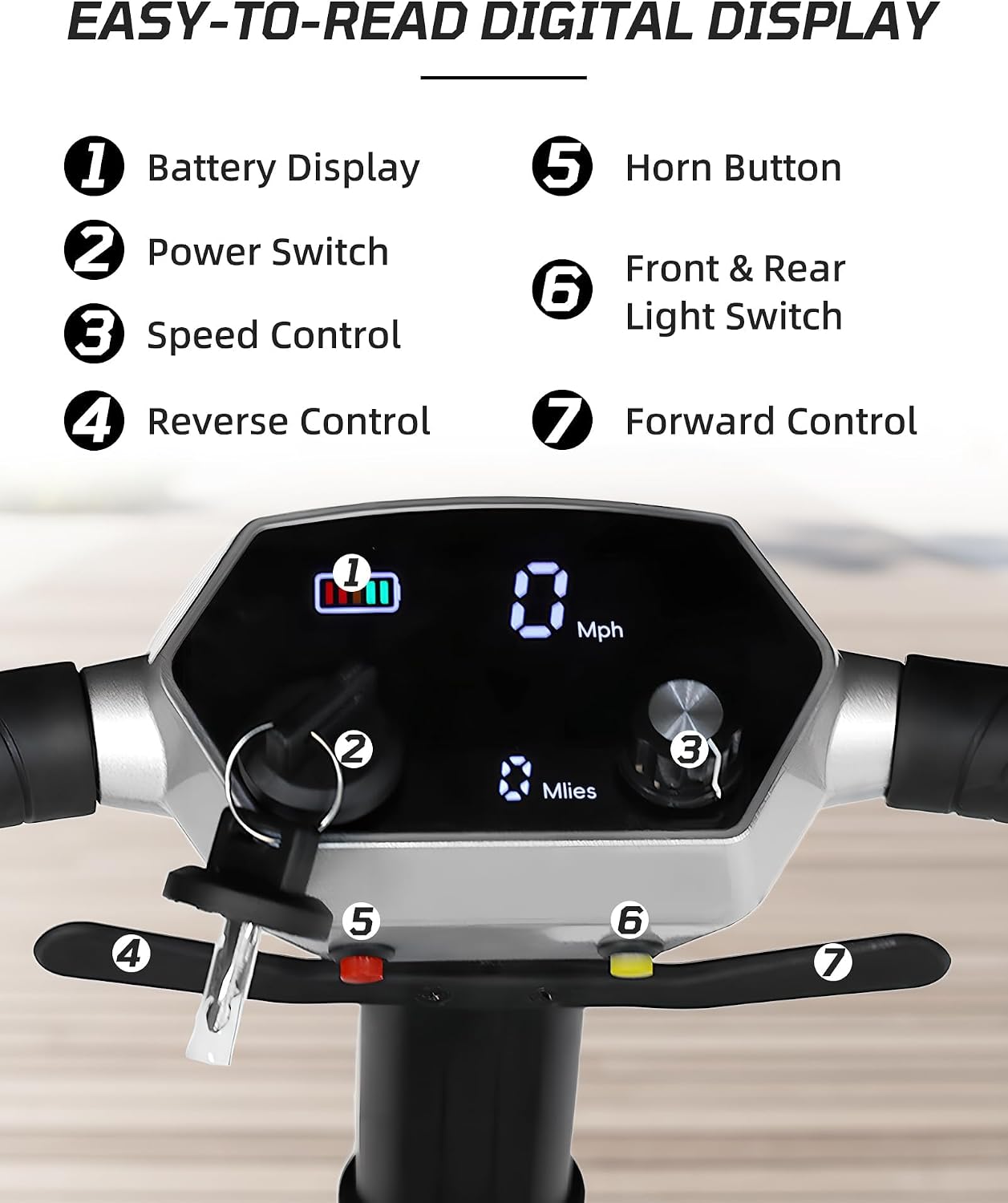 3 Wheel Folding Lightweight Mobility Scooter for Seniors &Adults, M3 Silver | Airline-friendly dual 12Ah batteries, up to 32 miles, 30 lb frame, 33 in turning radius, folds for longer trips and errands thumbnail