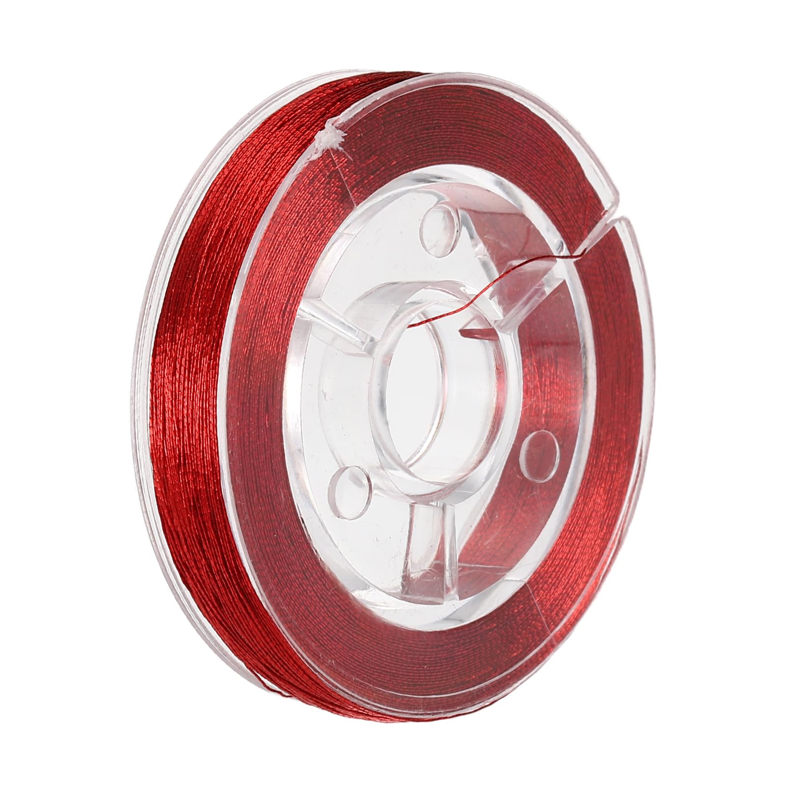 YELARXI Rod Wrapping Thread, 300D Metallic DIY Fishing Rod Guides Fixing Line-Fitting For (Fishing Pole Making Repair) 100M/109 Yards & 1 Roll & Metal & Red