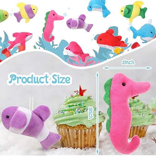 Miniatura 5 de Deekin Paquete de 100 mini animales de peluche a granel, juguetes de animales de peluche pequeños, juego de llaveros de animales de peluche, premios